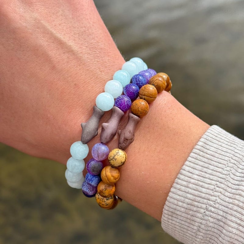 Fahlo Shark Tracking Bracelet â€“ Track a Real Sharkâ€™s Journey â€“ Supports Wildlife Conservation â€“ Elastic, One Size Fits Most â€“ on Interactive Mobile App Map â€“ Unisex Ocean Conservation Gift (Coral Reef Pink) - Image 5