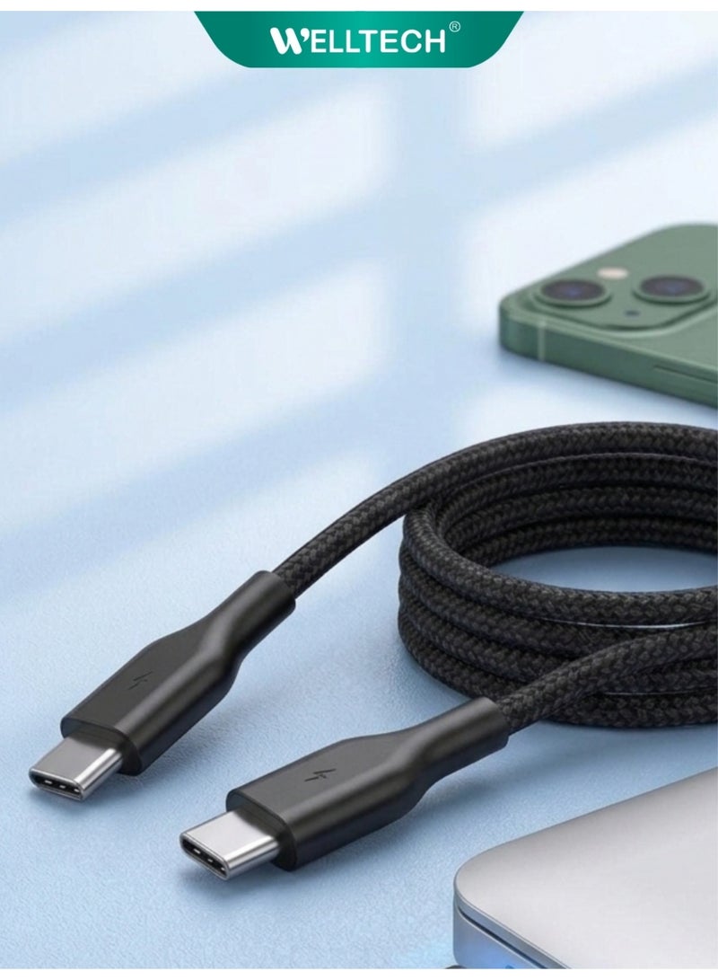 WELLTECH 100W USB C to USB C Fast Charging Cable Power Delivery High Speed Data Transfer Type C Cable for Laptop MacBook Samsung Android WELLTECH TC132 - Image 4
