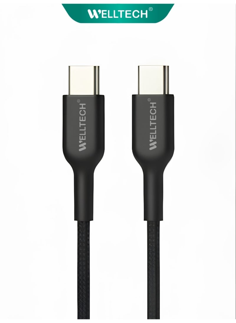 WELLTECH 100W USB C to USB C Fast Charging Cable Power Delivery High Speed Data Transfer Type C Cable for Laptop MacBook Samsung Android WELLTECH TC132 - Image 1