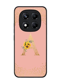 Stylizedd For Xiaomi Redmi Note 14 Pro 5G / X7 5G Case,Slim fit Camera Protection, Shockproof Thin Phone cover  - Custom Floral Monogram - A  (Rose Pink )  - Image 1