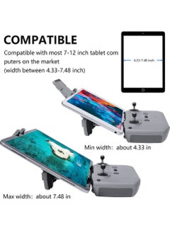 Y&D Tablet PC Expansion Bracket for DJI Mavic Mini 2 /Air 2S /Mavic 3 Drone Free Dismantle Remote Control Accessories 7-12 Inch Adjustable Clip Stand Mount Extender Phone  - Image 2