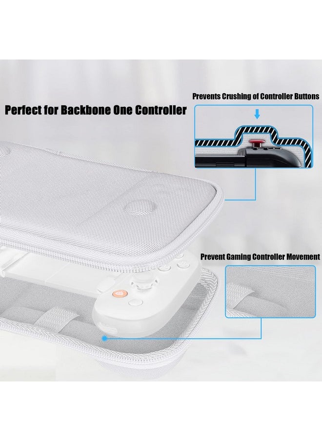 Aenllosi Hard Storage Case Replacement For Backbone One Mobile Gaming Controller (White,Case Only)  - Image 4