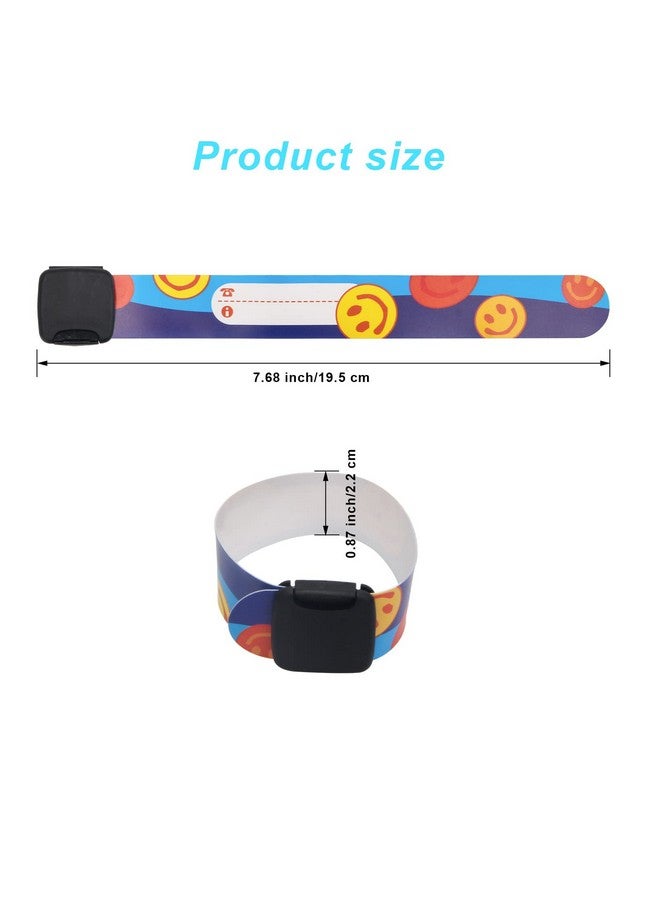 Pletpet 16 Pieces Child Safety Id Wristband Pletpet Adjustable & Waterproof Kids Id Bracelets Reusable Identification Bracelet Wristbands For Boys And Girls Outdoor Activity (8 Styles) - Image 2
