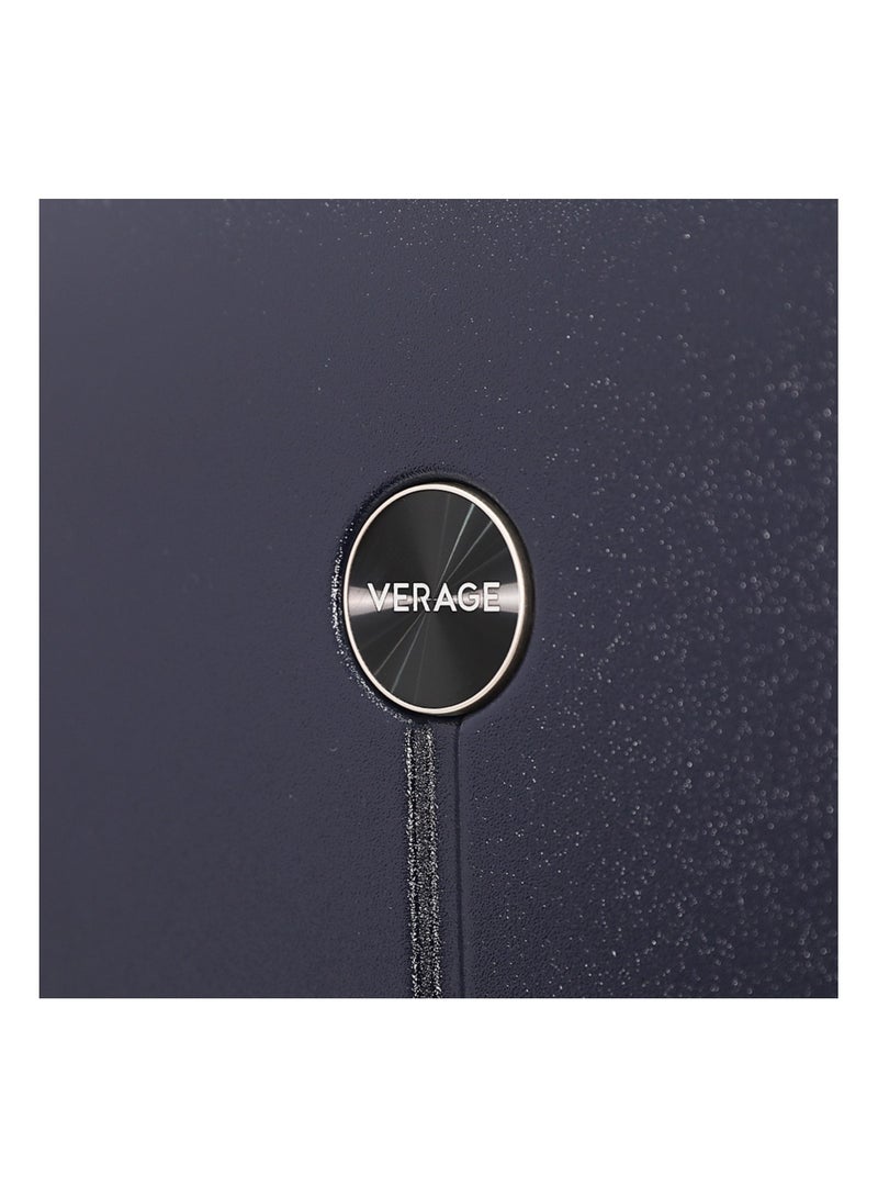 Verage  حقيبة سفر صلبة بعجلات، مجموعة من 3 قطع مع عجلة دوارة مزدوجة، أزرق (S-20 بوصة، M-24 بوصة، L-28 بوصة) - Image 4