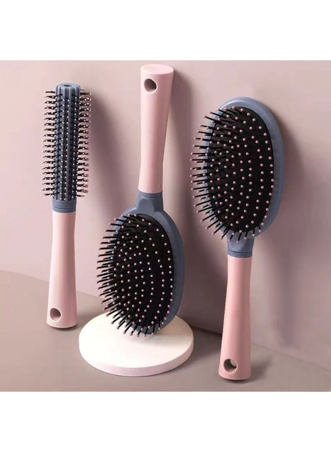 يوكانبي طقم 3 فرش شعر مضادة للكهرباء الساكنة – فرشاة هوائية مبطنة، فرشاة منحنية وفرشاة التهوية لتصفيف وتدليك الشعر - Image 4