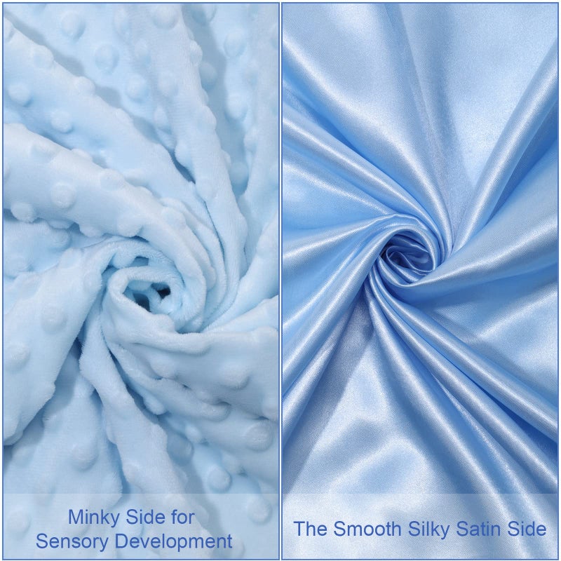 Reginary 3 Pack Satin Baby Blanket with Silky Satin Backing Double Layer Soft Dotted Silk Baby Blanket 30 x 40 Inch for Newborn, Toddler, Infant Gifts - Image 3