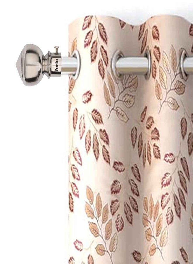 FERIO Stainless Steel Glossy Matte Series Curtain Bracket Support Set Doors and Windows Fitting for 1 Inch Rod Pocket Size for Home Decor (Curtain Holder 10 Pcs and Curtain Finals 10 Pics - Image 3