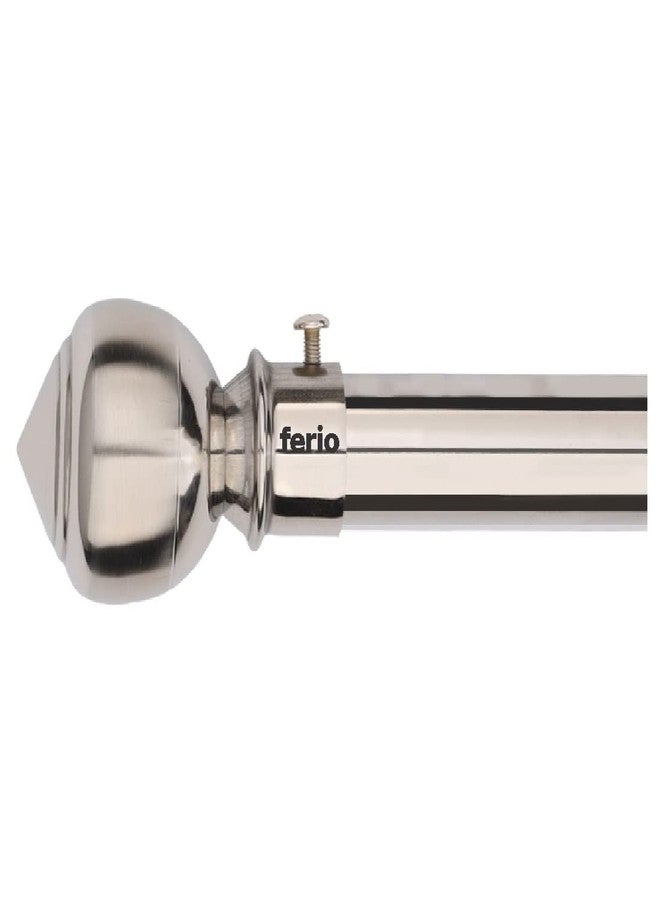FERIO Stainless Steel Glossy Matte Series Curtain Bracket Support Set Doors and Windows Fitting for 1 Inch Rod Pocket Size for Home Decor (Curtain Holder 10 Pcs and Curtain Finals 10 Pics - Image 4