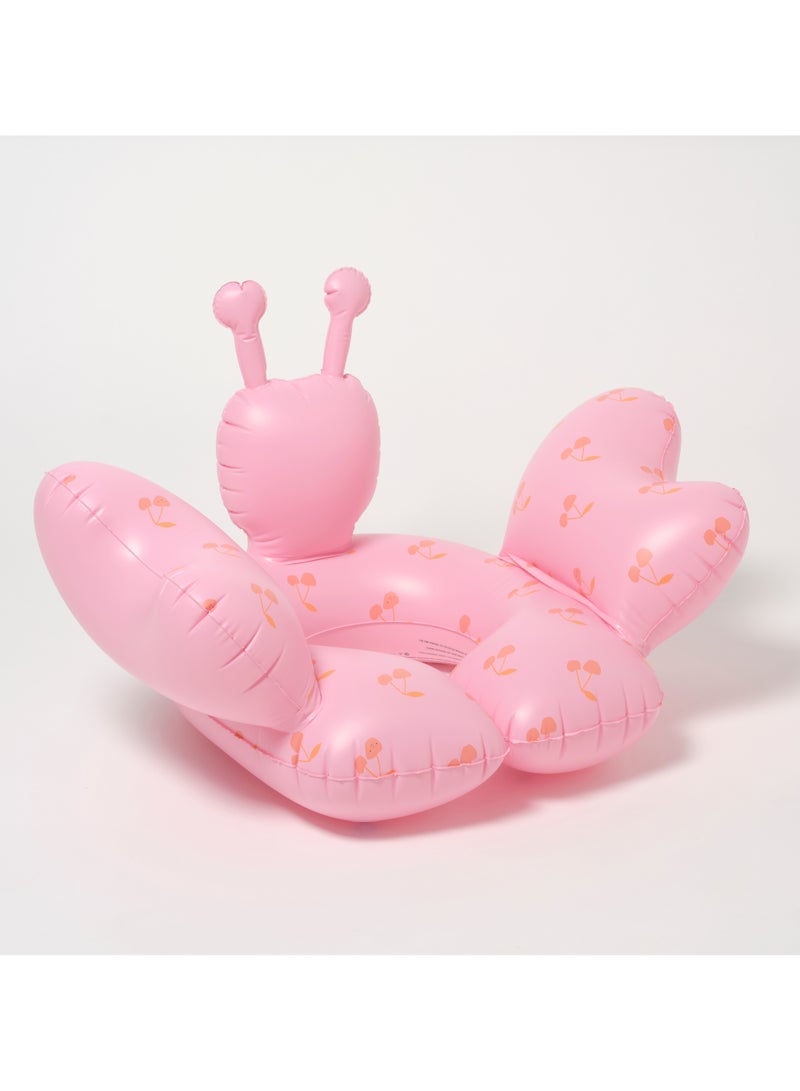 SUNNY LIFE Kids Inflatable Pool Tube Ring – Cotton Candy Cherry Design – Fun Summer Swim Float for Toddlers, Girls & Boys – Lightweight, Durable Water Toy for Pool, Beach, or Water Park - Image 1