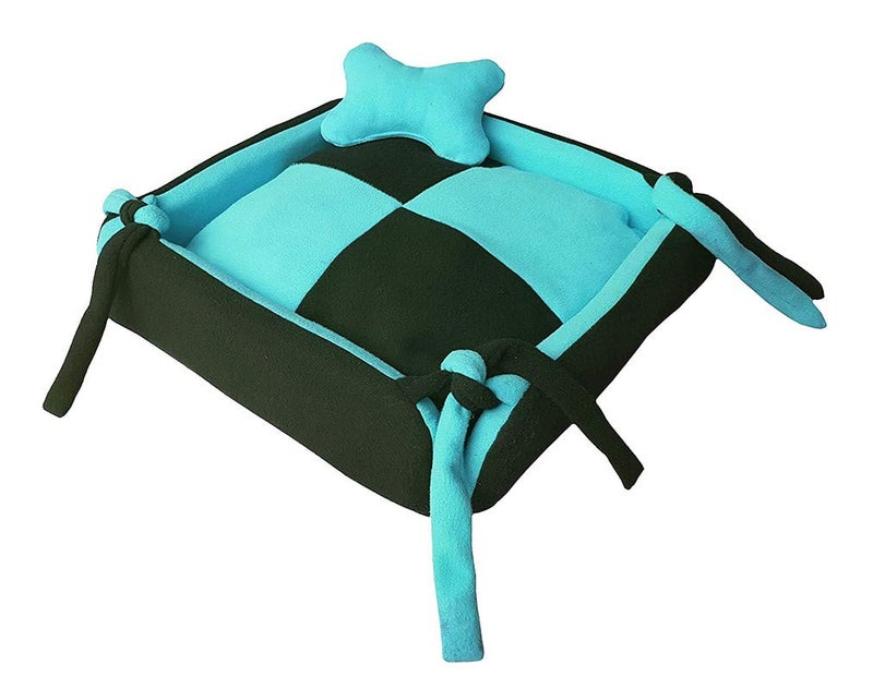 KOZI PET Dogs Bed Reversible Ultra Soft Bed with Pillows Size-Small Color (Sky Blue) - Image 2