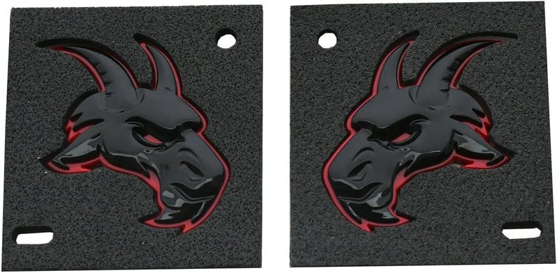 Pair Custom Head Emblems 3D Badges Replacement for TRX Ram 1500 Fender Badge Hellcat (Redline) - Image 5