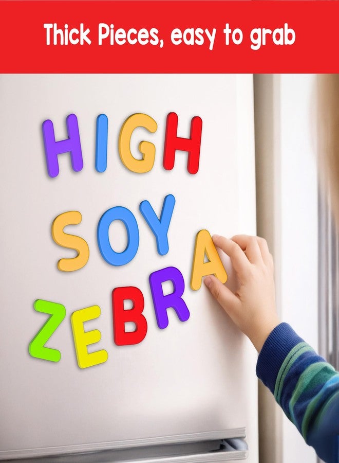 PLAY PANDA ABC Magnets Capital Letters with 26 Thick Foam Magnetic Alphabets for Kids with Full Magnet Back, Magnetic ABCD Learning Toy for Letter Recognition, Indoor Educational Magnet Game - Image 3
