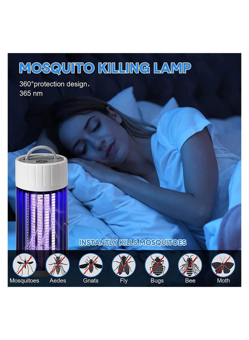 SYOSI Electric Bug Zapper - Indoor Outdoor Mosquito Killer, 3000V High Voltage UV Light Insect Zapper, Waterproof Fly Trap with USB Cable, for Home, Patio, Backyard, and Camping (Green-Not Waterproof)  - Image 2