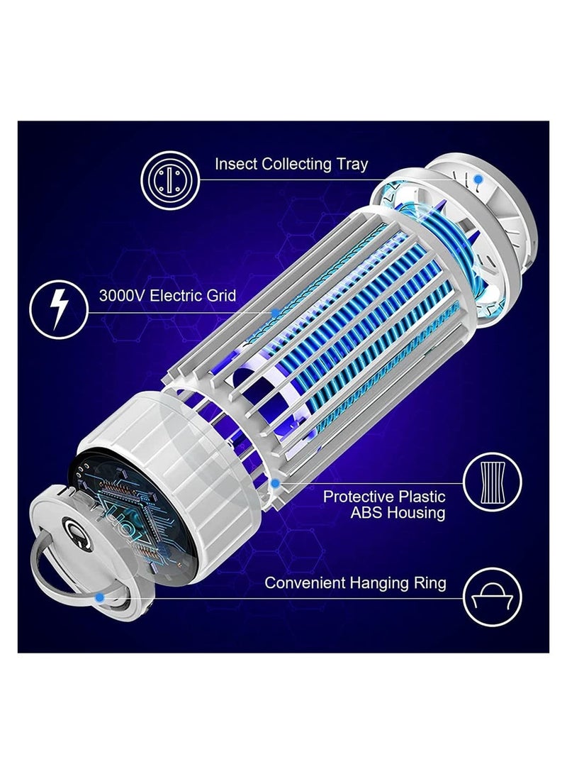 SYOSI Electric Bug Zapper - Indoor Outdoor Mosquito Killer, 3000V High Voltage UV Light Insect Zapper, Waterproof Fly Trap with USB Cable, for Home, Patio, Backyard, and Camping (Green-Not Waterproof)  - Image 3