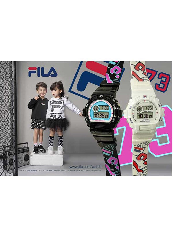 FILA Unisex Digital Round Shape Silicone Wrist Watch 38-191-101 - 40 Mm  - Image 2