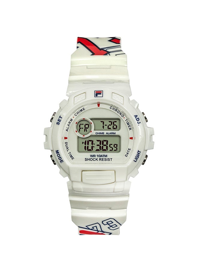 FILA Unisex Digital Round Shape Silicone Wrist Watch 38-191-101 - 40 Mm  - Image 1