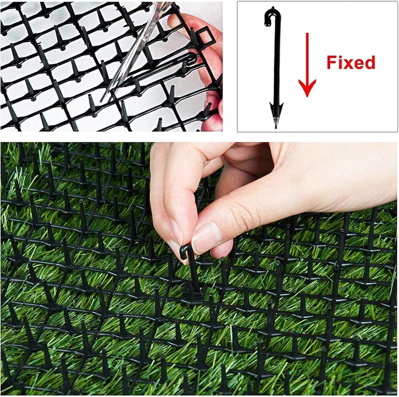 حصيرة طرد القطط ذات الأشواك (13 قدم) حصيرة حديقة لردع القطط، شريط شائك، حصيرة ردع منزلية للكلاب والقطط (عبوة 2 × 6.5 قدم) - Image 5