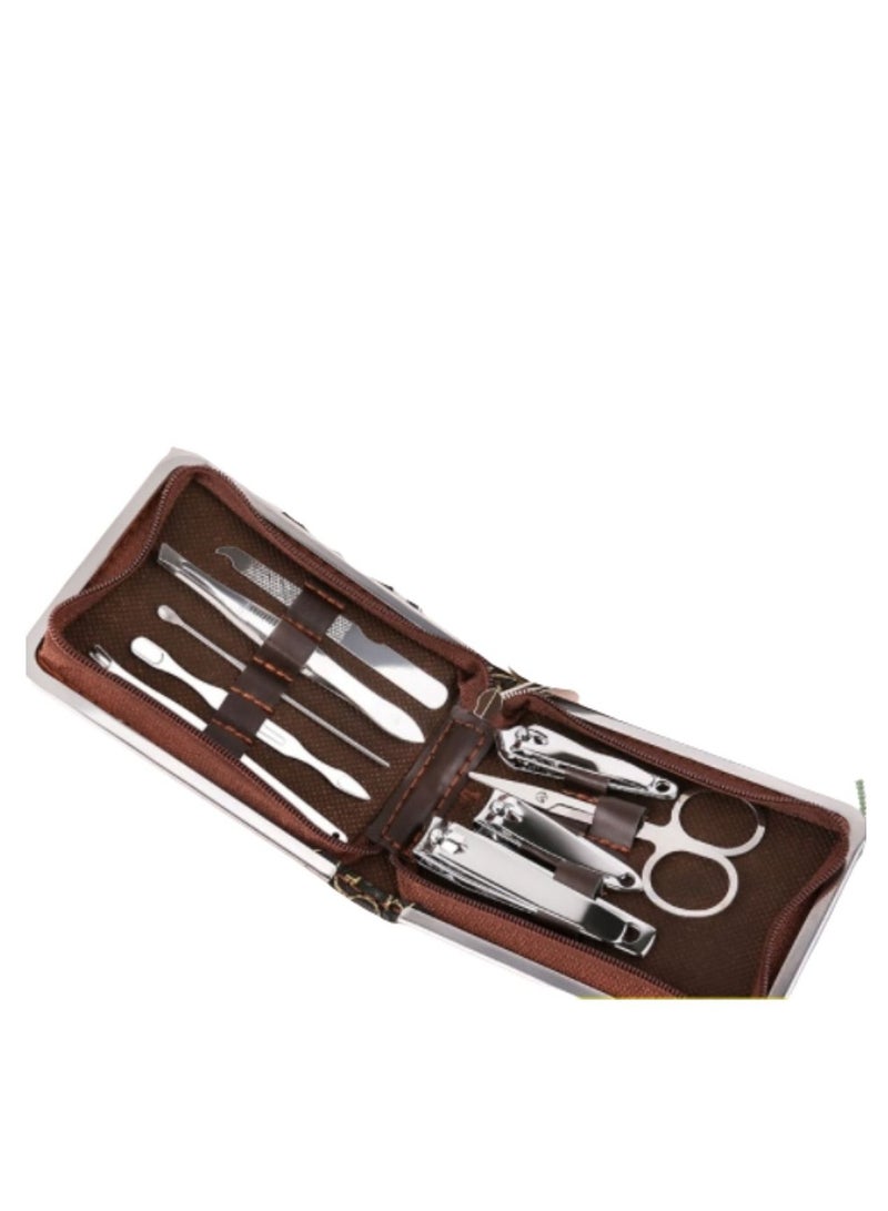 Generic Manicure and Pedicure Set Stainless Steel Nail File Nail File Professional Nail Clippers Hair Clippers Professional Beauty Tools for Manicures and Toenails with Portable Bag