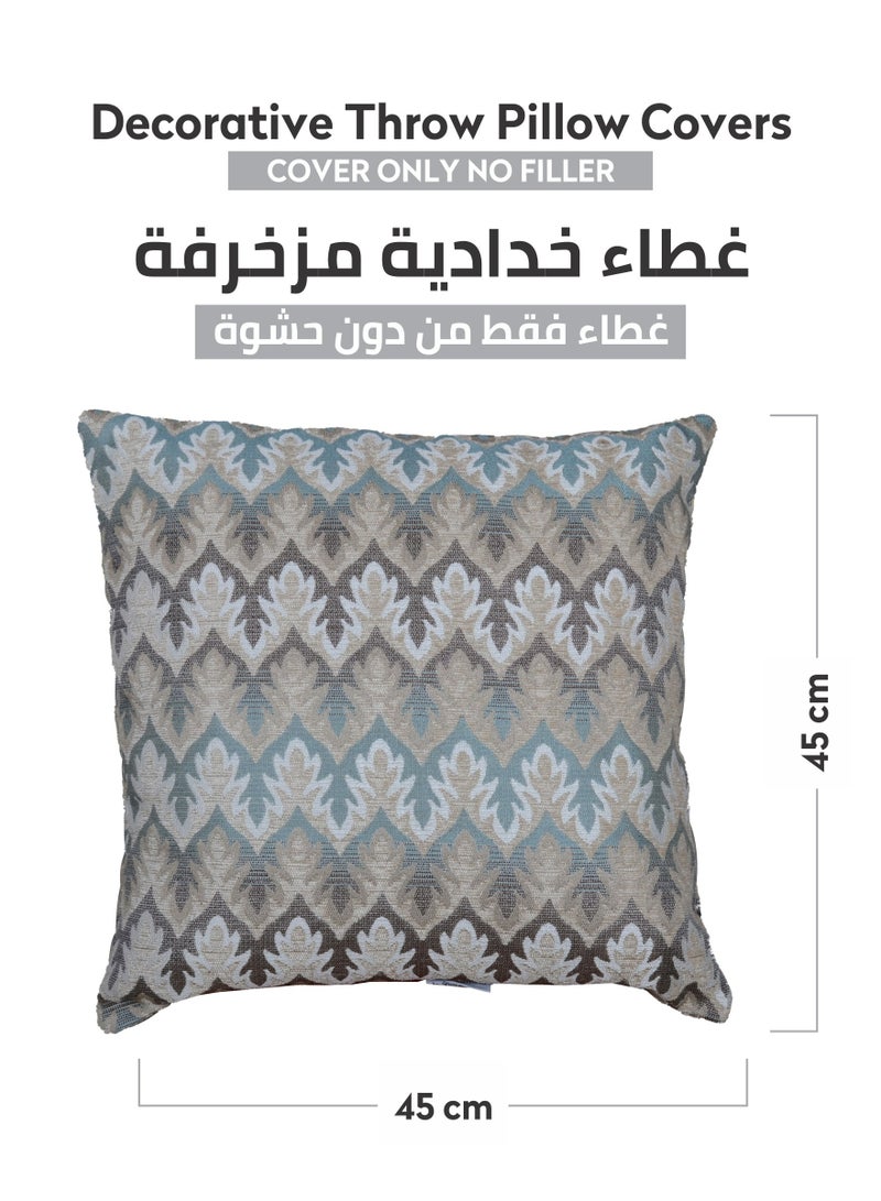 Donetella Cushion Cover,45X45 Cm (18X18 inch) 1-Pcs Decorative Throw Pillowcases Without Filler With Beautiful Abstract Art For Sofa Bed Living Room And Couch, Cloudy Grey  - Image 4