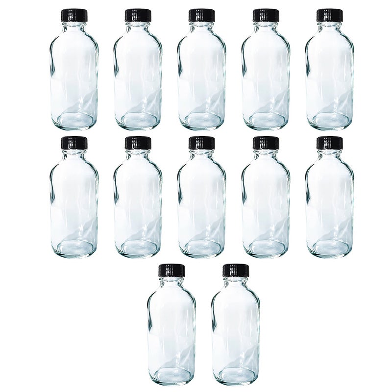 12Pcs Glass Reagent Bottles Transparent Chemical Reagent Bottles Sample Bottles - Image 1