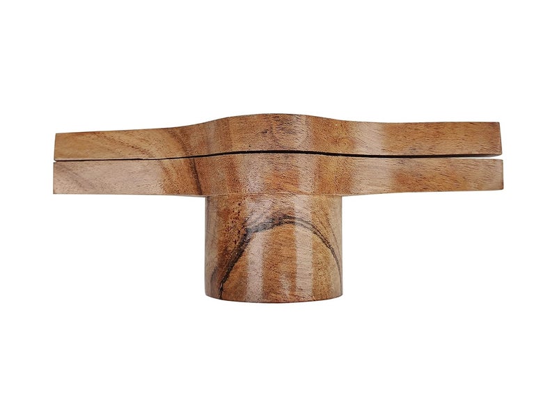 EZAHK Traditional Wooden Kitchen Press Idiyappam Sev Sancha Maker with Metal Bottom Sheet Wood Brown Wt048kg - Image 2