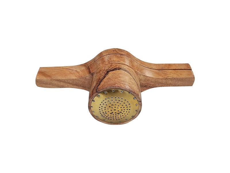 EZAHK Traditional Wooden Kitchen Press Idiyappam Sev Sancha Maker with Metal Bottom Sheet Wood Brown Wt048kg - Image 3
