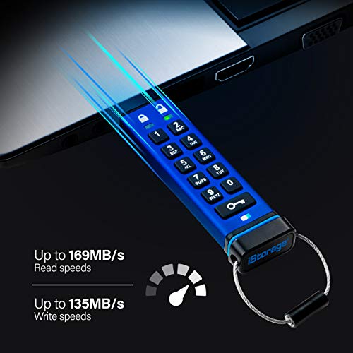 iStorage datAshur PRO 128 GB Encrypted USB Memory Stick FIPS 140-2 Level 3 Certified Password Protected | Dust/Water Resistant - Image 2