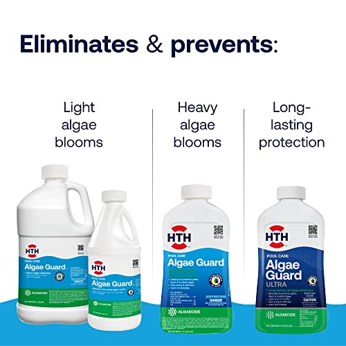 HTH 67289 Swimming Pool Care Algae Guard Ultra, Swimming Pool Chemical, Long Lasting Formula, 32 fl oz - Image 4