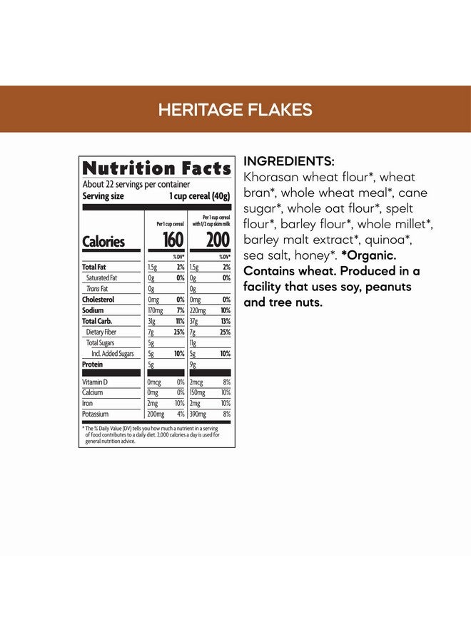 Nature's Path Organic Heritage Flakes® Cereal, 13.25 oz (Pack of 1), Non-GMO - Image 5