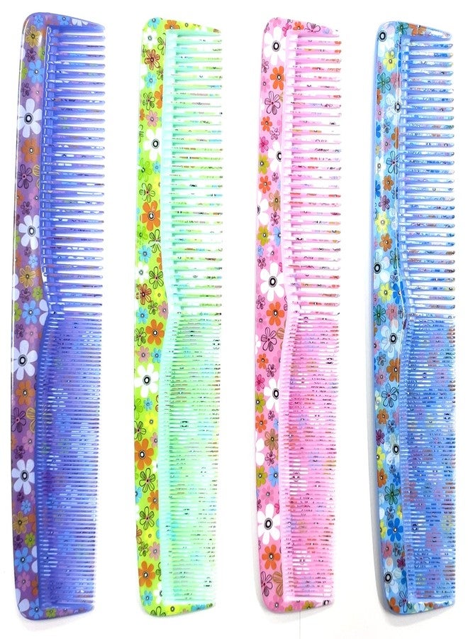 Maple Detangling Dressing Printed Hair Comb Combo Set for Men,Women, Assorted (Multicolour), Pack of 4 - Image 1