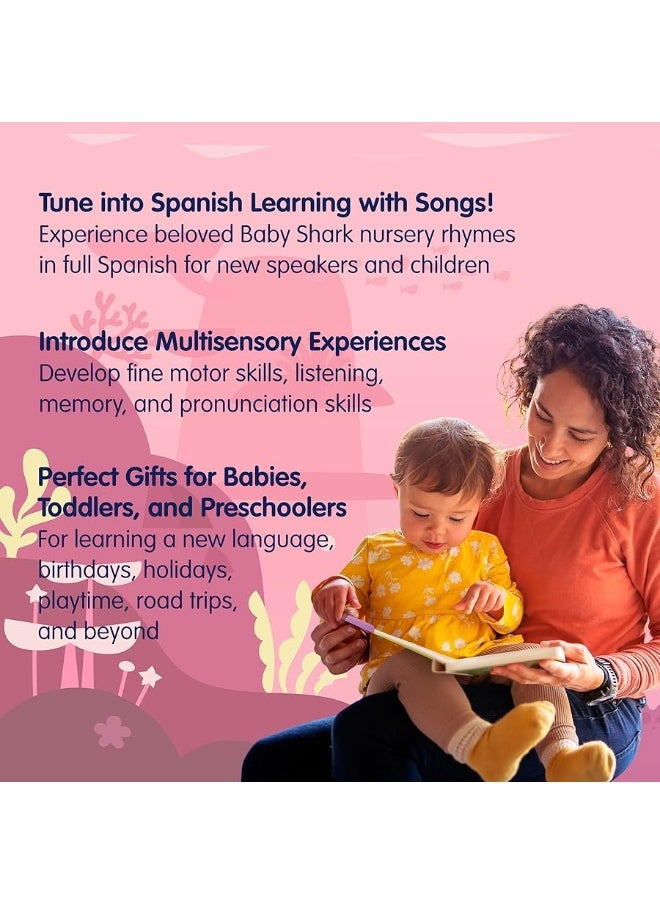 Pinkfong - Baby Shark Cantemos Juntos 6 Button Sound Book Pinkfong Baby Shark Nursery Rhymes in Spanish Spanish SingAlongs For Kids Interactive Learning Books For Toddlers Learning  Education Toys Baby Sh - Image 1