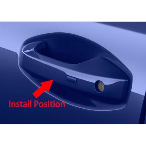 Beautost Fit for Nissan New Kicks 2025 2026 Door Handle Cover Trims ABS with keyless Entry System Carbon Fiber Black - Image 3