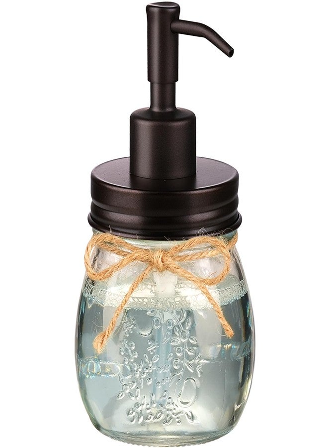 Amolliar 10 OZ Mason Jar Liquid Soap Dispenser, Stainless Steel Pump & Lid, Cute Farmhouse Decor for Kitchen, Bathroom, Refillable Hand Soap Dispenser, Lotion Soap Dispenser, Dish Soap, Bronze 1 Pack - Image 1