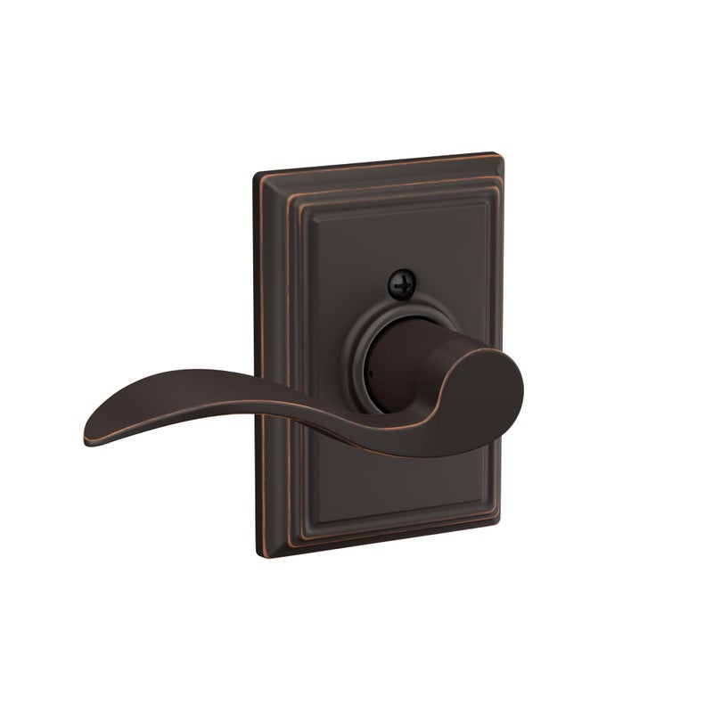 SCHLAGE Accent Lever with Addison Trim NonTurning Lock in Aged Bronze Right Handed F170 ACC 716 ADD RH - Image 2