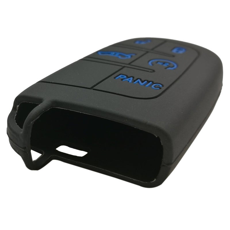 Coolbestda Rubber Key Fob Remote Cover Case Keyless Protector for 2017 2018 2019 2020 2021 2022 2023 2024 Jeep Grand Cherokee Compass Dodge Challenger Charger Dart Durango Journey Chrysler 300 200 - Image 3