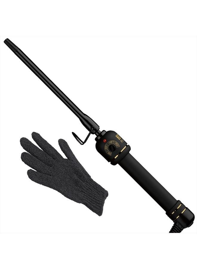 Hot Tools Black Gold Ribbon Curling Wand | Creates Tight Waves and Curls (5/8 in) - Image 1