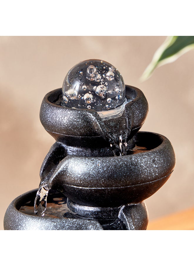 Home Box Belen Modern Fountain With Crystal Ball And LED Light 21x26x21 cm  - Image 3