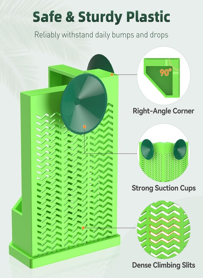 باوفلي وعاء طعام Pawfly لتنين اللحية - صندوق طعام زاوية للزواحف مقاوم للهروب، يُثبت على الحائط بأكواب شفط للحشرات - وعاء للحشرات مناسب للسحالي، والوزغات، والحرباء، والضفادع - Image 5