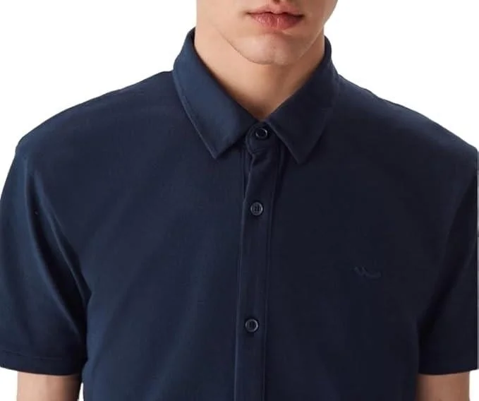 LTB Navy blue Men's Basic Slim Fit Short Sleeve Navy Blue T-shirt  | Best Price UAE