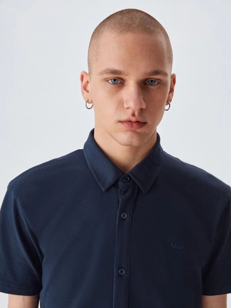 LTB Navy blue Men's Basic Slim Fit Short Sleeve Navy Blue T-shirt  | Best Price UAE