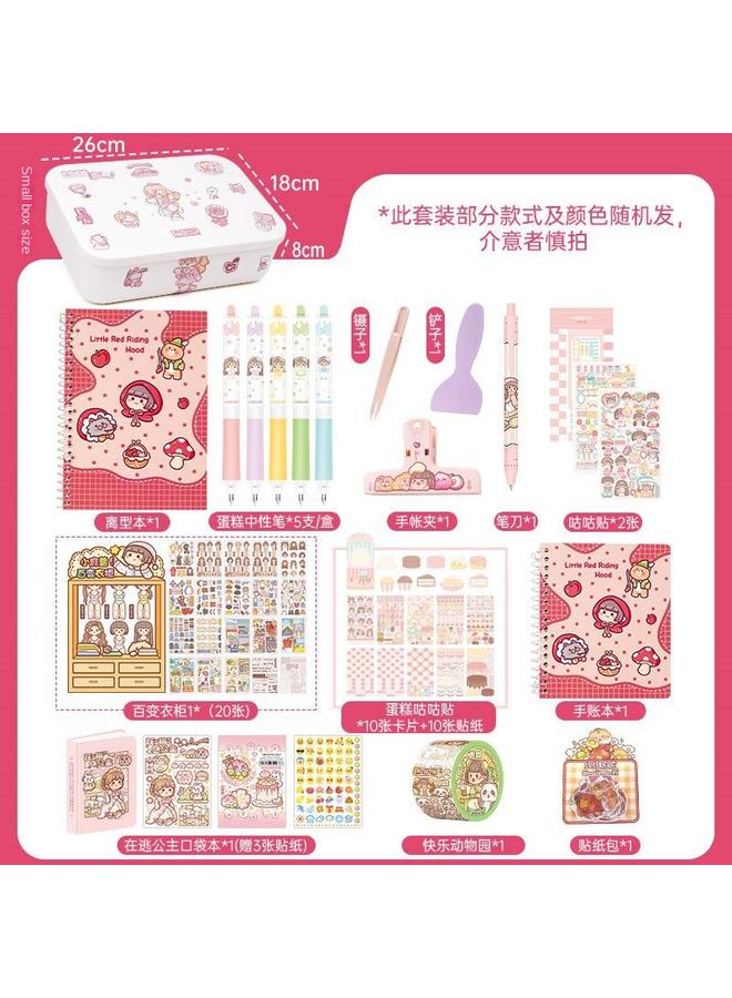 Bluejw Small Potato Notebook High Color Value Hand Account Tape Full Set Of Sticker Painting Gift Bag Gift Hand Account Suit Gift Box - Image 1