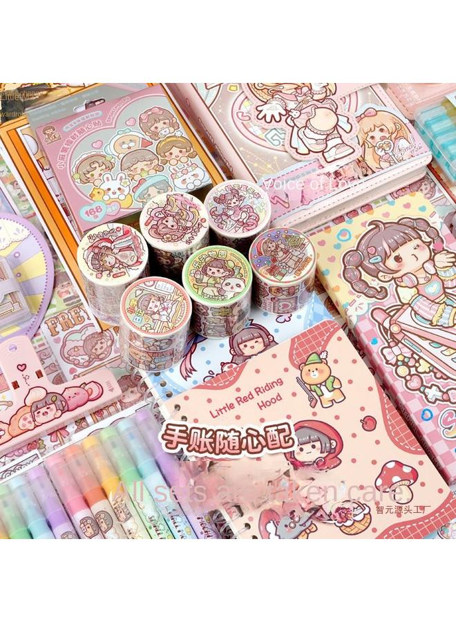 Bluejw Small Potato Notebook High Color Value Hand Account Tape Full Set Of Sticker Painting Gift Bag Gift Hand Account Suit Gift Box - Image 3