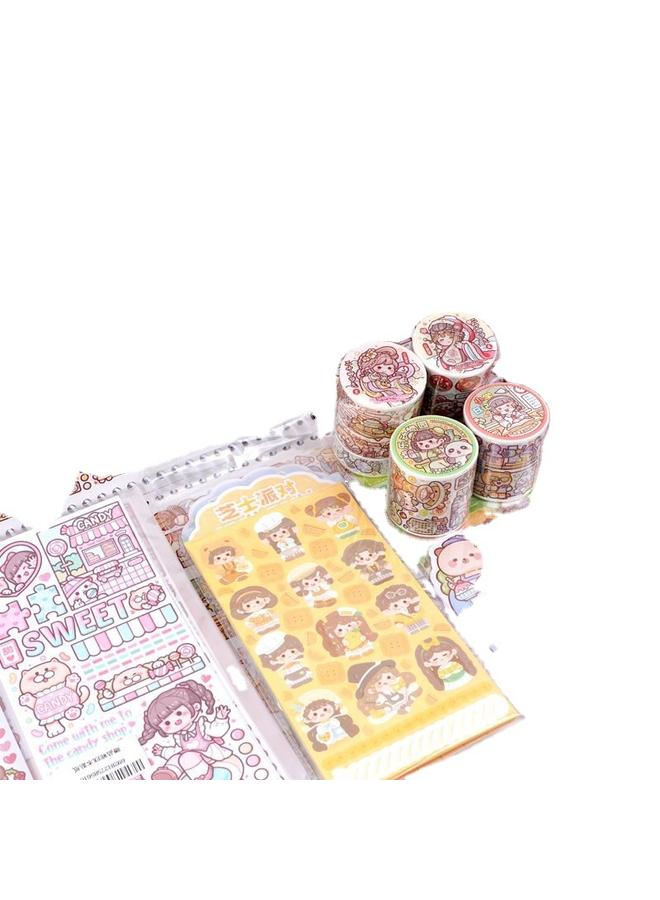 Bluejw Small Potato Notebook High Color Value Hand Account Tape Full Set Of Sticker Painting Gift Bag Gift Hand Account Suit Gift Box - Image 5