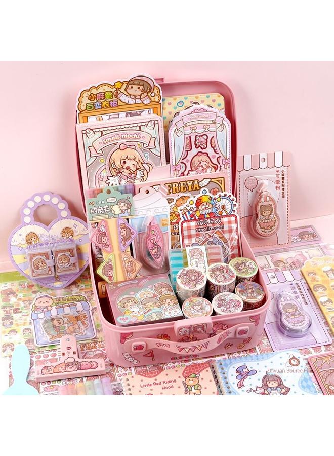 Bluejw Small Potato Notebook High Color Value Hand Account Tape Full Set Of Sticker Painting Gift Bag Gift Hand Account Suit Gift Box - Image 2