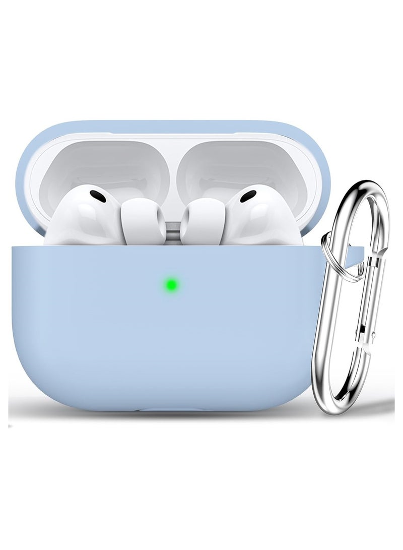 ACLIX AirPods Pro 3 Case (2025), Soft Silicone Protective Case Cover Compatible with Apple AirPods Pro 3rd Generation (USB-C Cable), (Sky Blue) - Image 1