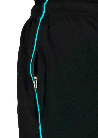 0-DEGREE Men's Regular Fit Shorts with Zip Pocket, Black - Image 5