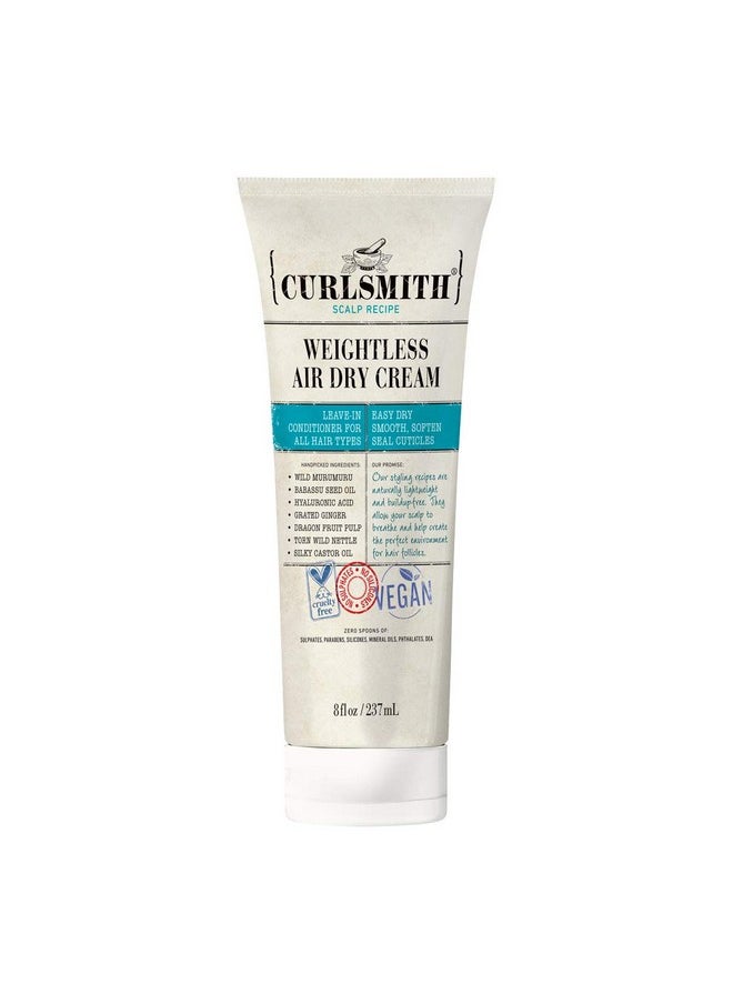 CURLSMITH - Weightless Air Dry Cream Vegan Leavein Conditioner For Any Hair Type Smooths Hair (8 Fl Oz) - Image 1