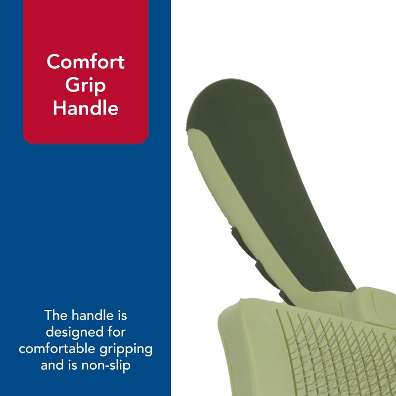 Coastal Pet Safari Dog Self-Cleaning Slicker Brush - Dog Deshedding Brush - Prevents Mats and Tangled Hair - For Dogs with Short or Long Hair - Large - 8" x 4.5" - Image 5