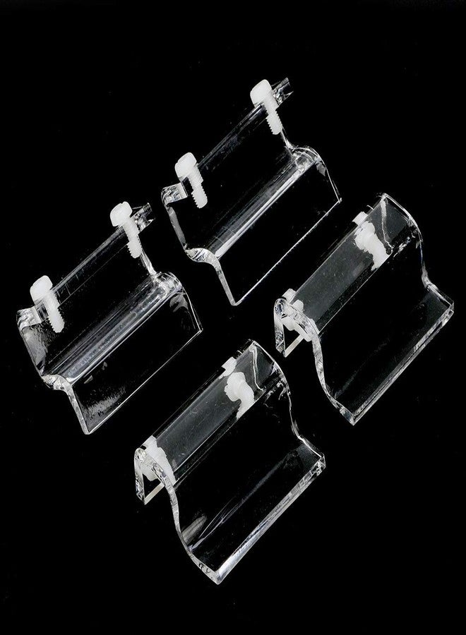 DOACT 4Pcs Glass Cover Acrylic Clip Holder Support Clamp, Acrylic Glass Cover Clamp for Aquarium Fish Tank High Transparency Durable Stable Holder Set - Image 1