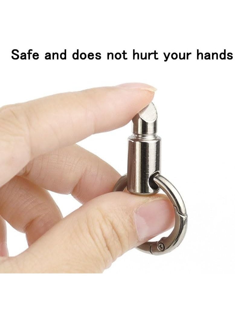 Premium Mini Keychain Cutter, Stainless Steel Capsule Knife with Brass Accent, 33mm Multipurpose Tool for Box Opening, Can Opening, Pill Splitting - Image 4